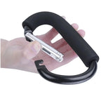 Black Carabiner Stroller Hooks Organizer Aluminum D Ring Spring Snap Keychain Clip Carry Handle for Hanging Purses Shopping Bags