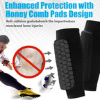 1PCS Soccer Shin Guards Pads, Shin Defender Shin Guards, Calf Compression Sleeve with Honeycomb Pads, Protective Soccer Shin Pad