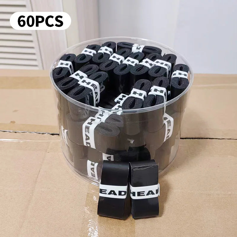 60pcs Universal Sweatbands Overgrip Anti-slip Tennis Racket Padel Shock Absorption Badminton Grips Slingshot Tennis Racket