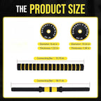 Adjustable Weights Set for Home Gym, 33 Lb 2-In-1 Adjustable Dumbbell Set with Foam Handles, Yellow