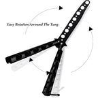 Martial Arts Practice Knife Portable Steel Metal Folding Butterfly Knife for Practicing Flipping Tricks