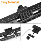 Tactical 45 Degree Rail Mount Offset 4 Slots 21mm Picatinny Side Rail for Flashlights Red Dot Sight Optics Mount