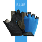 1Pair Gym Gloves Fingerless Gloves Anti-Slip Shock-Absorbing Gloves Sports Gloves for Training Lifting Weight Cycling