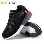 FitVille Men's Walking Shoes Extra Wide Lightweight Sneakers for Flat Feet Arch Fit Heel Pain Relief Non-Slip Running Shoes