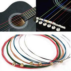 Miwayer Set of 6 Acoustic Guitar Strings, E-A Rainbow Colors, for Folk Acoustic Guitar, Classical Guitar