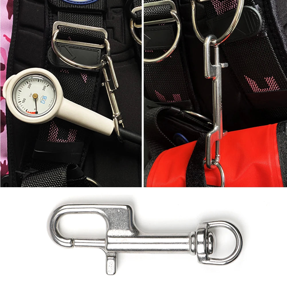 Stainless Steel Swivel Snap Hook Clip Dive Bolt Snap Hook Single Ended Hook Buckle For Scuba Diving Part Tool Accessories