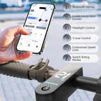 10‘’ Electric Scooter for Adults,500W Powerful Motor,22 Miles Long Range,Dual Braking System,22Mph Max Speed,Foldable E Scooter with Solid Tires,APP Control