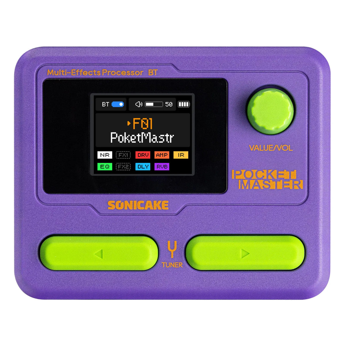 SONICAKE Local Pocket Master Compact Guitar Bass Amp 100+ Multi-Effects Pedal APP Control 1.77' LCD Color Screen QME-10