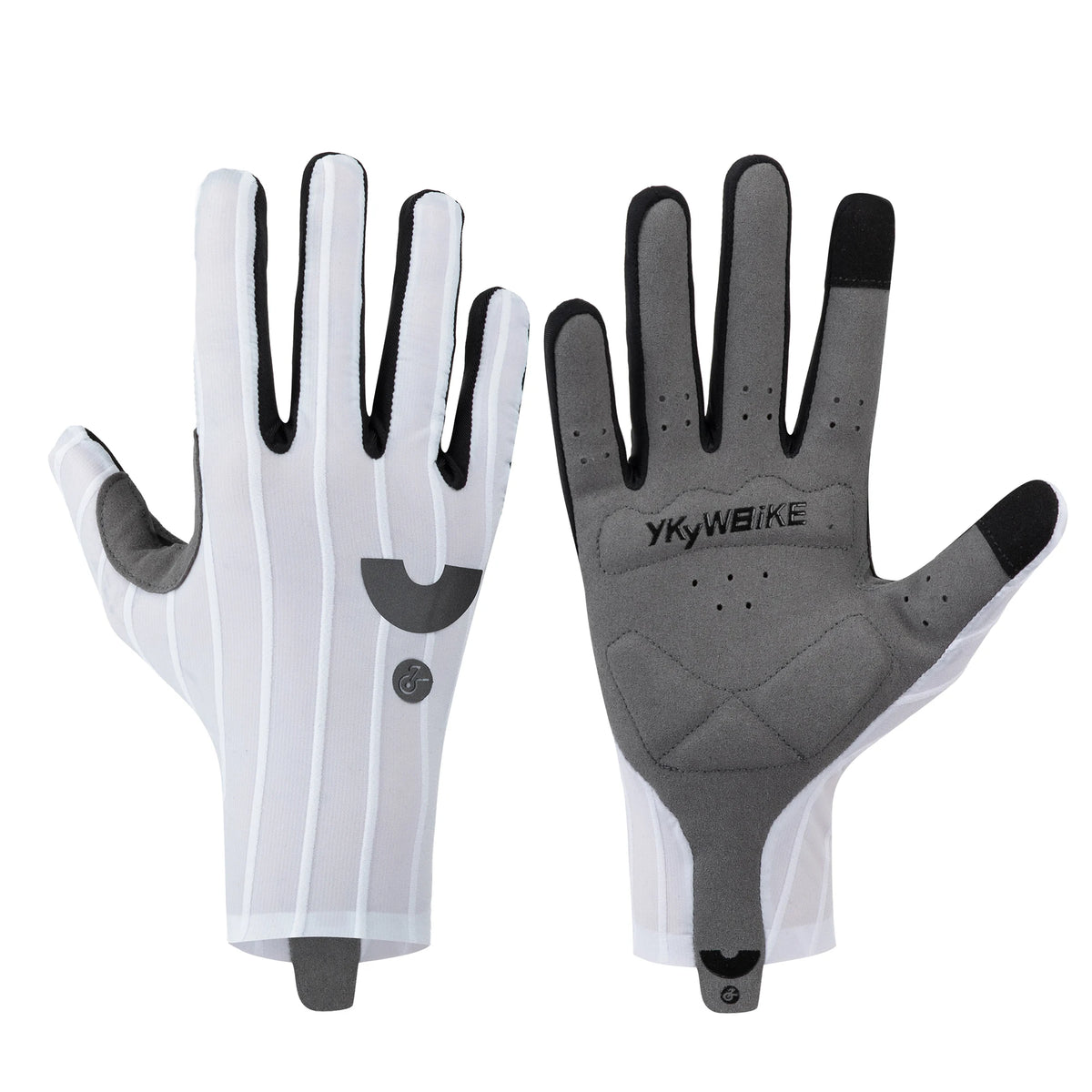 YKYWBIKE Cycling Gloves Woven Aerodynamic Striped Bicycle Sports Gloves Anti-Slip Riding Gloves Shock-absorbing Road Bike Gloves