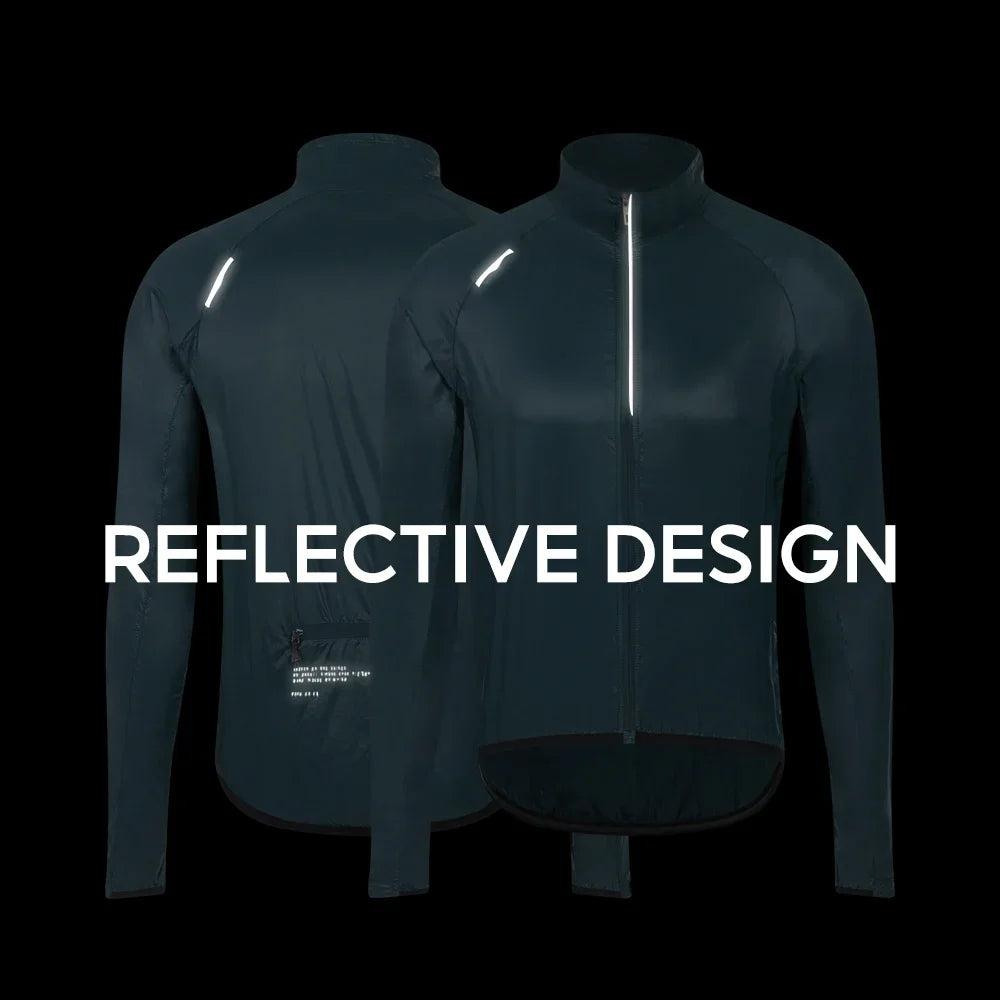 Santic Men's Ultra-Light Packable Cycling Windbreaker Jacket – Windproof Water-Resistant Breathable UPF50+ Protection Skin Coats