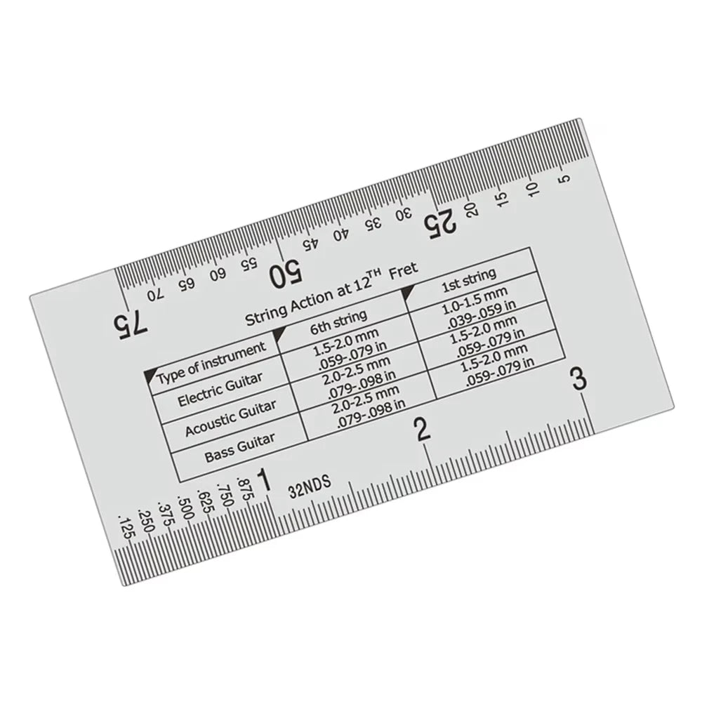 Miwayer Precision String Action Ruler – Professional Luthier Measuring Tool for Guitar, Ukulele, Bass, Banjo & Mandolin