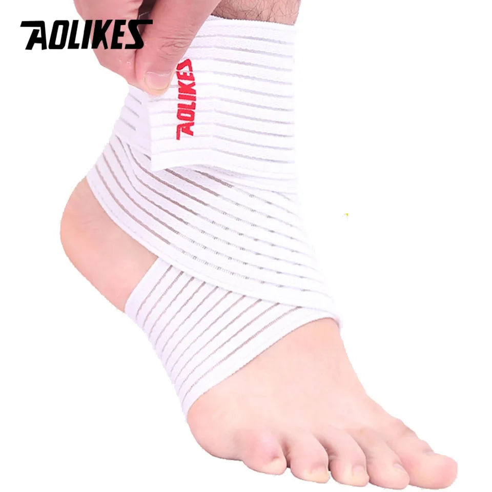 AOLIKES 1PCS Professional Sports Strain Wraps Bandages Elastic Ankle Support Pad Protection Ankle Bandage Guard Gym Protection