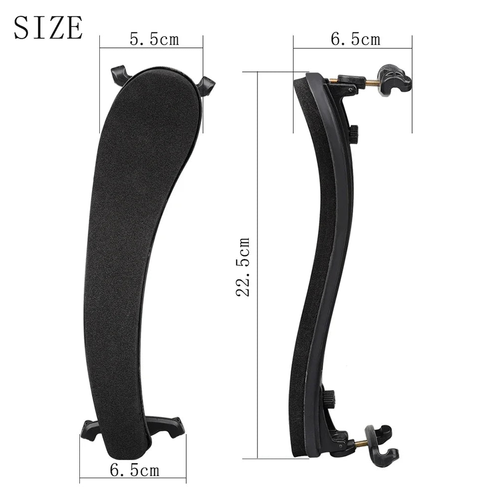 4/4 Adjustable 15'' 16'' Viola Shoulder Rest Black Professional Viola Shoulder Pad Thick Soft Sponge Support Padded Accessories