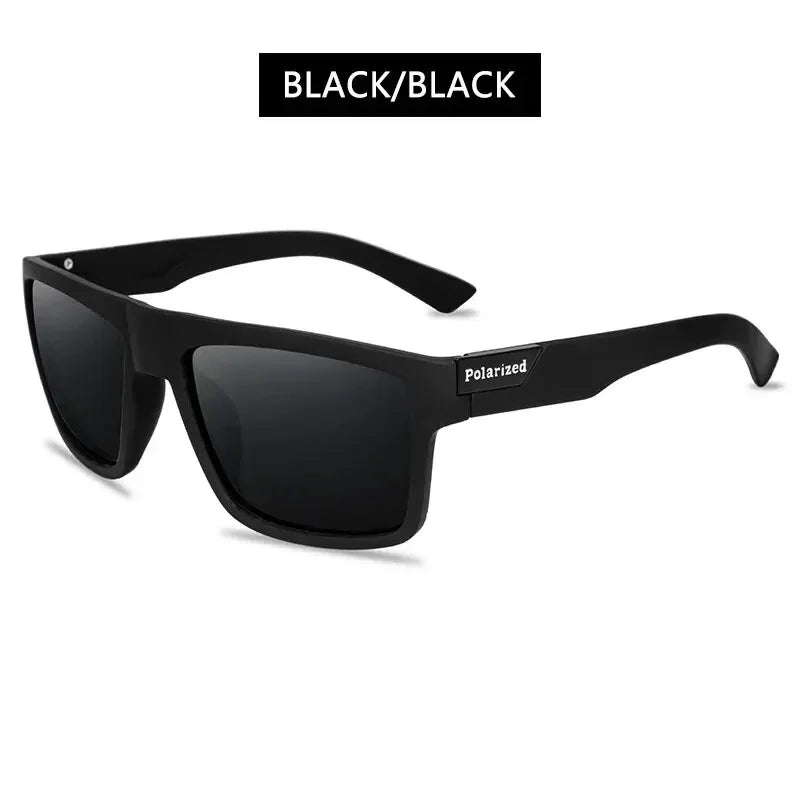 Polarized Square Sunglasses UV400 Black Fashion Shades for Men & Women Ideal for Driving Fishing & Outdoor Sports