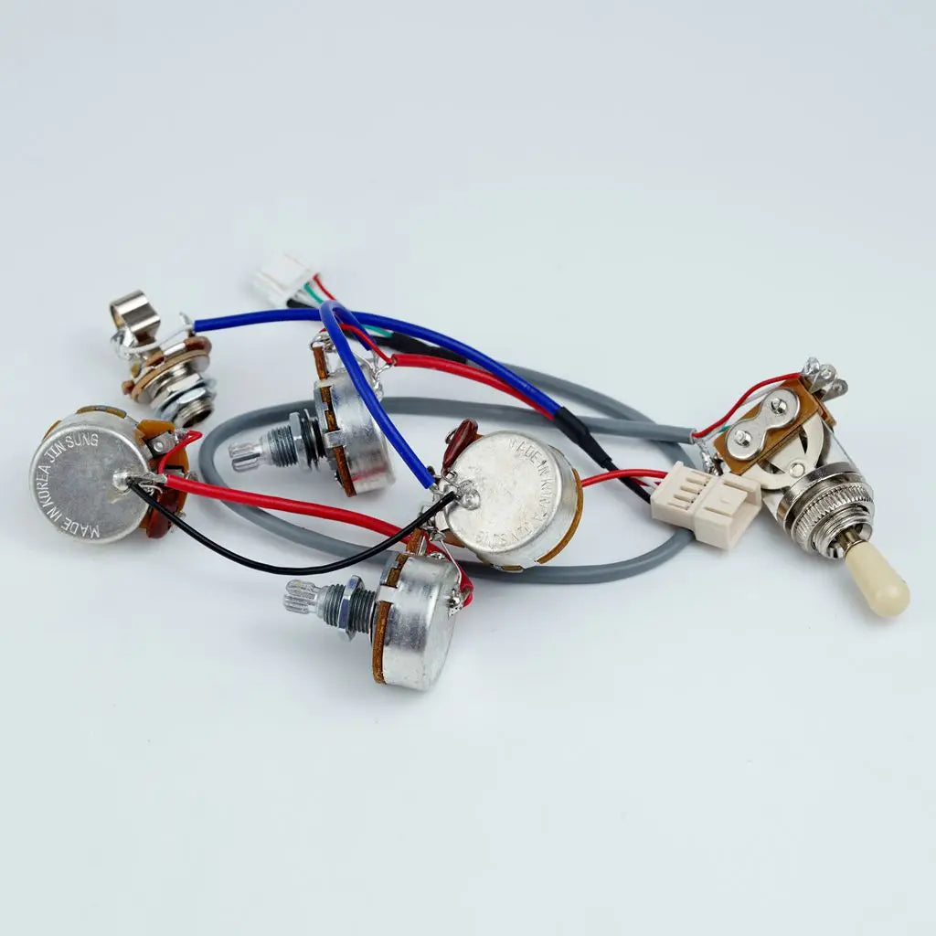 1 Set LP Electric Guitar Pickup Wiring Harness For EPI SG LP Dot ( 1 Toggle Switch + 4 Pots + Jack )