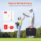 SucceBuy 3/6/9 Hole Backyard Golf Game Portable Bucket Golf Course Practice Chipping Games for Family Outdoor Sports