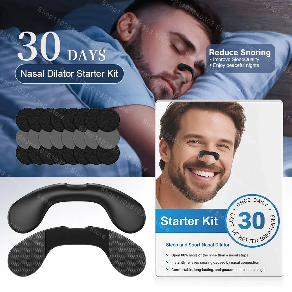 Nasal Breathing Dilators Kits, Sport Nasal Dilator, Boost Oxygen Intake, Breathing Refill Nose Stirps for Anti Snoring