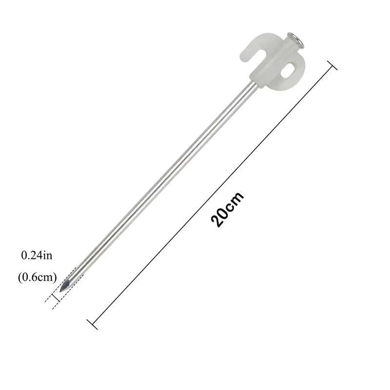 10Pcs/8 Inch Outdoor Tent Nail Tent Pegs Heavy Duty Steel Fluorescent Tent Stakes for Camping Canopy Awning Tent Ground Na