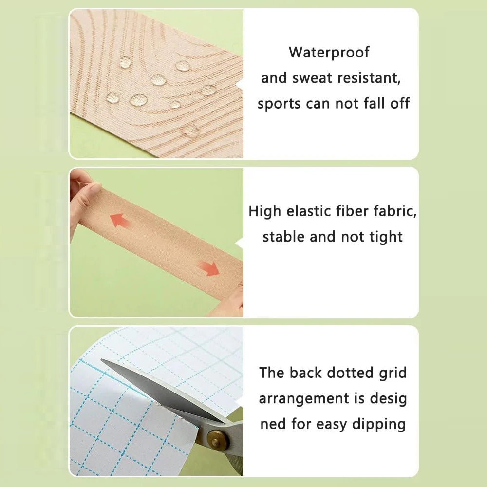 1 Roll Kinesiology Tapes,Waterproof Athletic Tape,Uncut Kinetic Tape,Elastic Muscle Tape,Sports Tapes for Exercise & Daily Use