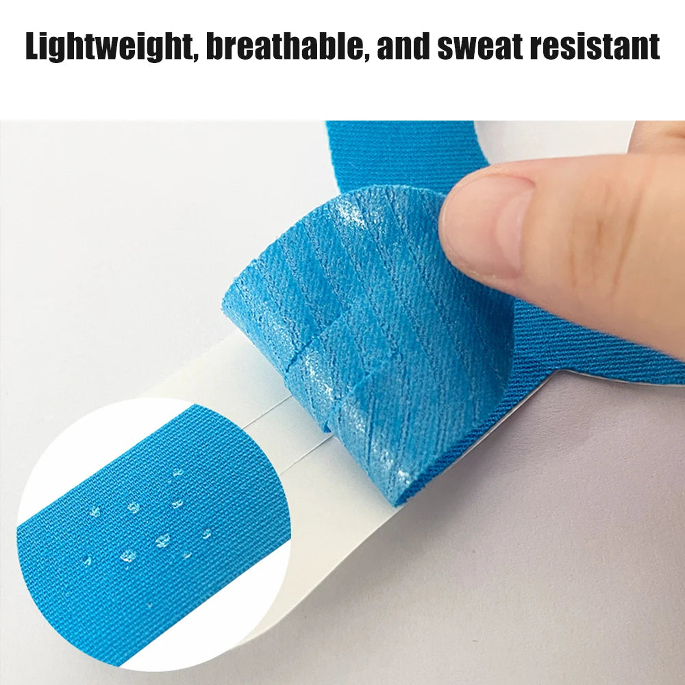 5PCS Sports Kinesiology Tape for Knees Pre-Cut Waterproof Knee Tape for Knee Pain Relief Pre Cut, Original Cotton Athletic Tape