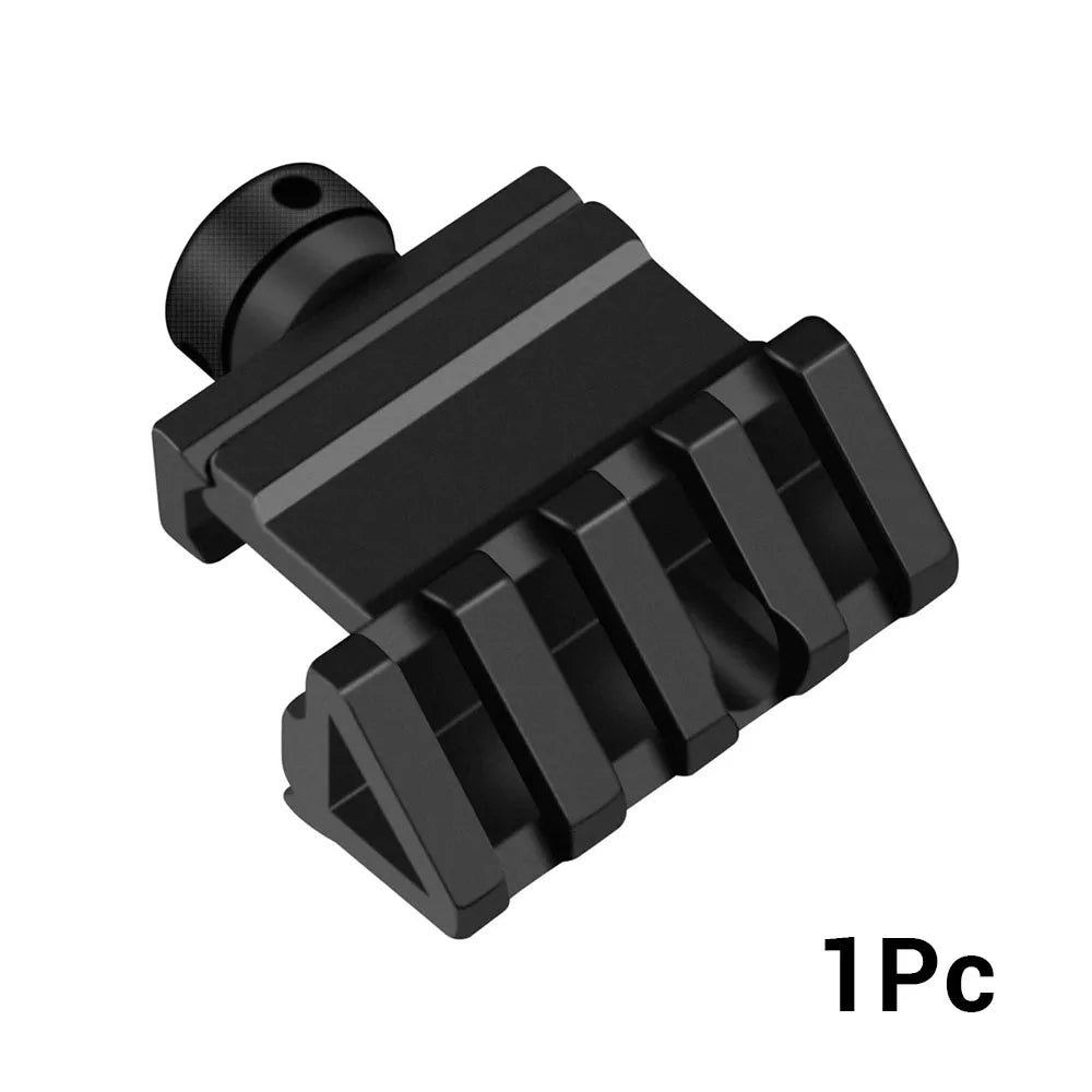 Tactical 45 Degree Rail Mount Offset 4 Slots 21mm Picatinny Side Rail for Flashlights Red Dot Sight Optics Mount