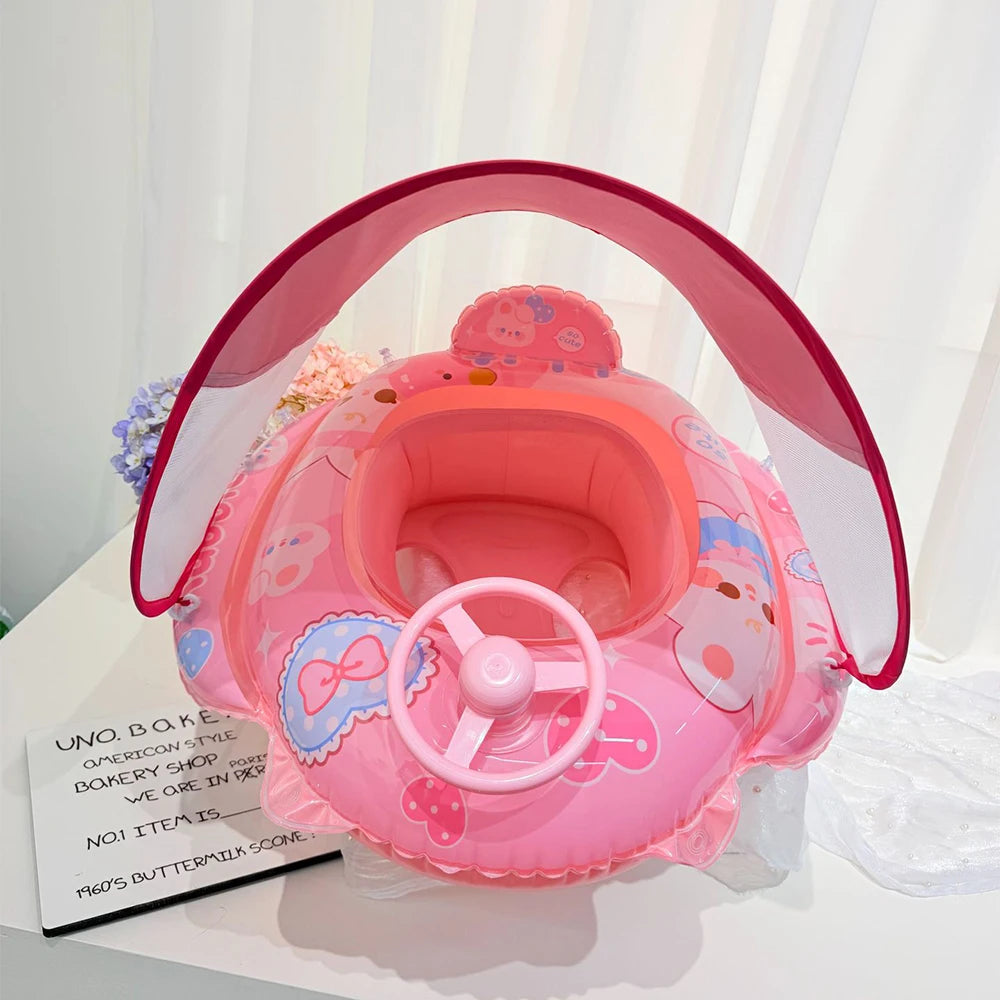 Sunshade Swim Tube Inflatable Swimming Seat Ring Pool Float Swim Accessory Summer Water Sports Swimming Circle Swim Float ﻿ ﻿ ﻿