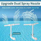 Adjustable Dual Spray Waterfall Fountain Swimming Pool Sprinkler Creative Sprayer with Fountain Bracket