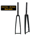 SL8 Full carbon bike fork, full internal cable alignment thru-axle rigid bike fork, spinal canal, carbon fibre reinforced.