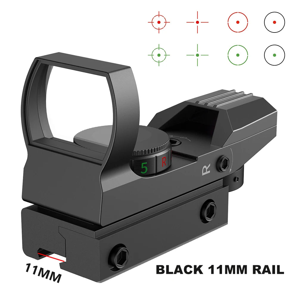 Tactical Red Green Dot Sight Scope Optics scope Red Dot Sight Hunting Optics Reflex Sight with 20mm Rail