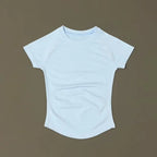 NCOYOE Gym Tank Top Women Short Sleeve Seamless Yoga Top Sports Breathable Slim Fit Workout Shirts Running Fitness Activewear