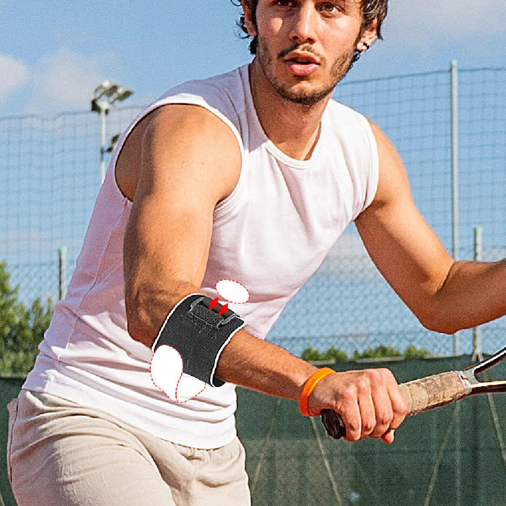 1PCS Tennis Golfer Elbow Brace for Men Women,Adjustable Forearm Support with Pad, Compression Elbow Guard for Weightlifting Gym