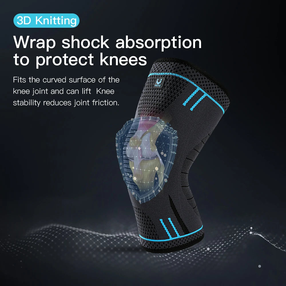 Vilico 1PCS Elastic Knee Pads Nylon Sports Fitness Kneepads Breathable Running Basketball Volleyball Knee Support