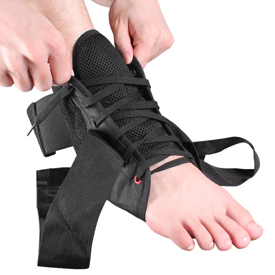 AOLIKES 1PCS Ankle Brace Support Sports Adjustable Lace Up Ankle Stabilizer Straps for Sprained Foot Compression Socks Sleeve