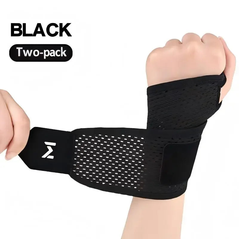 1/2PCS Breathable Mesh Wrist Support Wrap, Compression Wrist Sleeve for Sprain Joint Pain Relief, Sports Injury Protection Brace