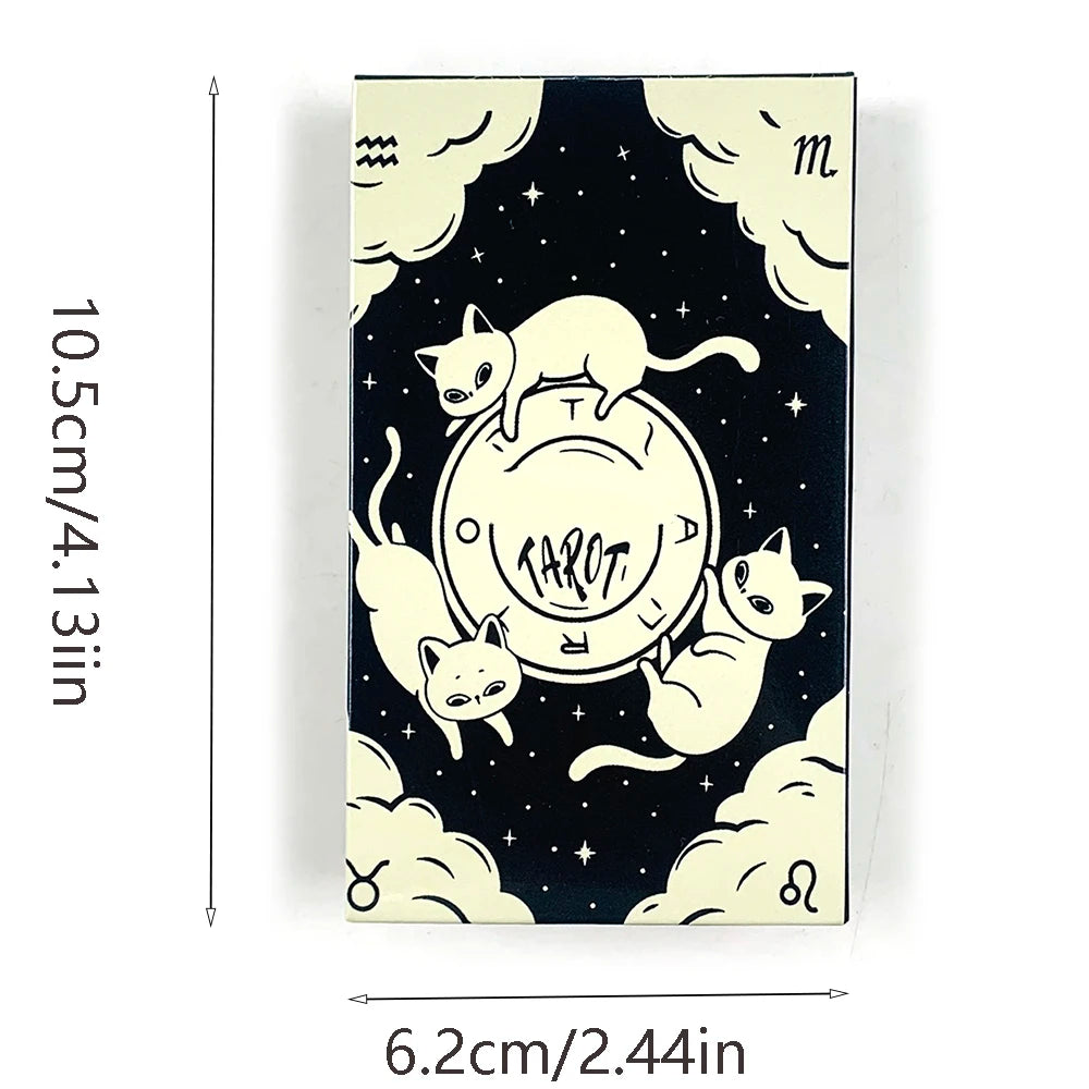 Hot-selling Cat Tarot Cards A 78 Deck Oracle English Visions Divination Edition Borad Playing Games,Family Gatherings Board Game
