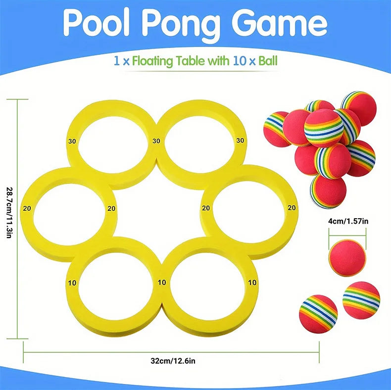 Swimming Pool Toss Game, Fun Splash Water Sports Floating Pool Toys, Durable EVA Material, Water Throwing Game Random Color Ball