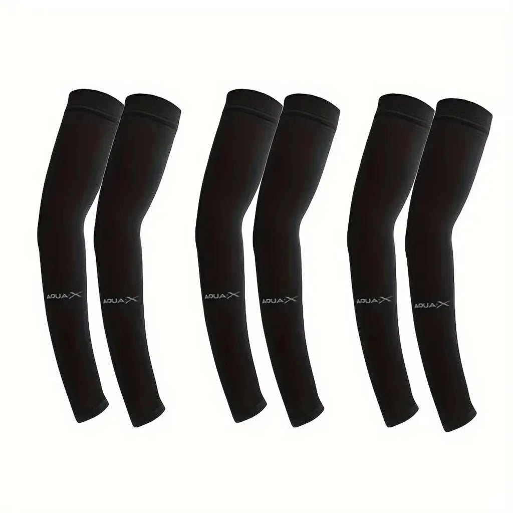 3pcs Unisex Ice Silk Arm Sleeves for Summer Sun Protection Outdoor Cycling UV Protection Cooling Men's Women's Gloves