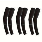 3pcs Unisex Ice Silk Arm Sleeves for Summer Sun Protection Outdoor Cycling UV Protection Cooling Men's Women's Gloves