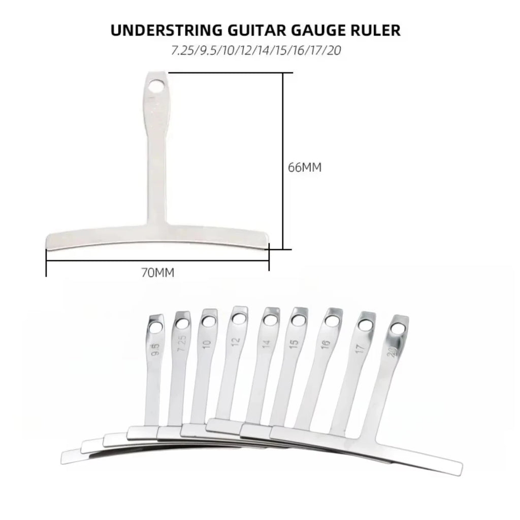 Miwayer Multispec Radius Gauge 9Pcs Set, Handy Under String Measuring Tools for Guitar Fretboard Radius Calibration