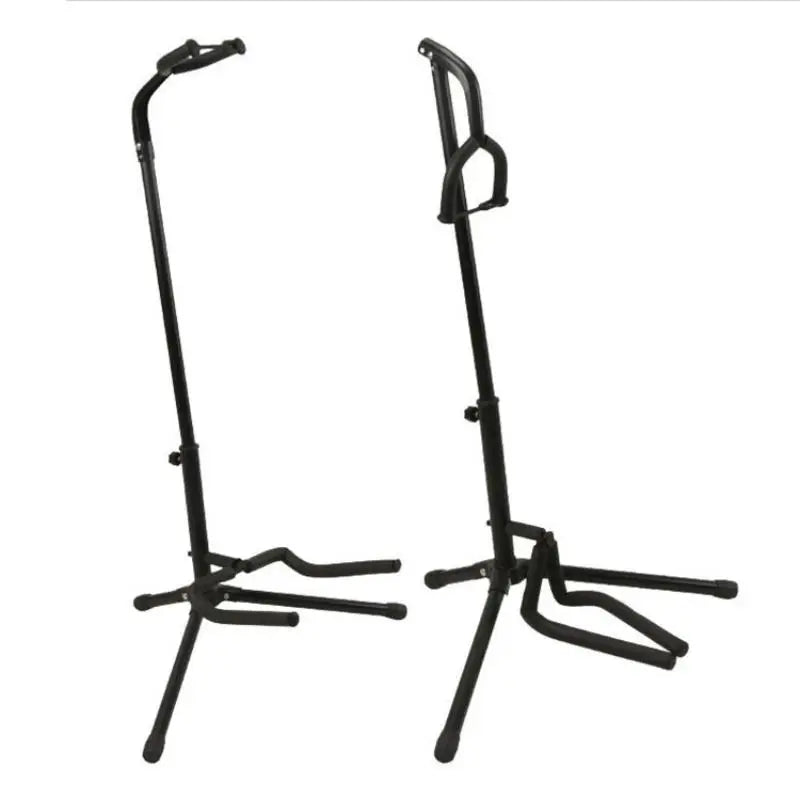 Portable Universal Guitar Stand - Collapsible Single Stand with Safety Lock for Travel - Compact Tripod Design