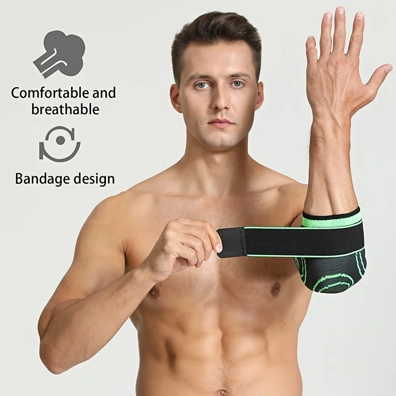 1pc Sports Elbow Protector For Men And Women, Joint Sleeve Protector Arm Sheath, Tennis Elbow Belt Strap Pressurized Winding
