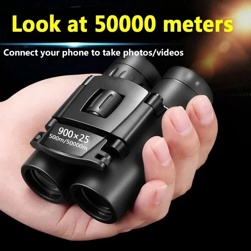 HD Night Vision Binoculars for Outdoor Travel High Magnification Monocular with Mobile Phone Adapter Portable Magnifying Glass