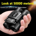 HD Night Vision Binoculars for Outdoor Travel High Magnification Monocular with Mobile Phone Adapter Portable Magnifying Glass