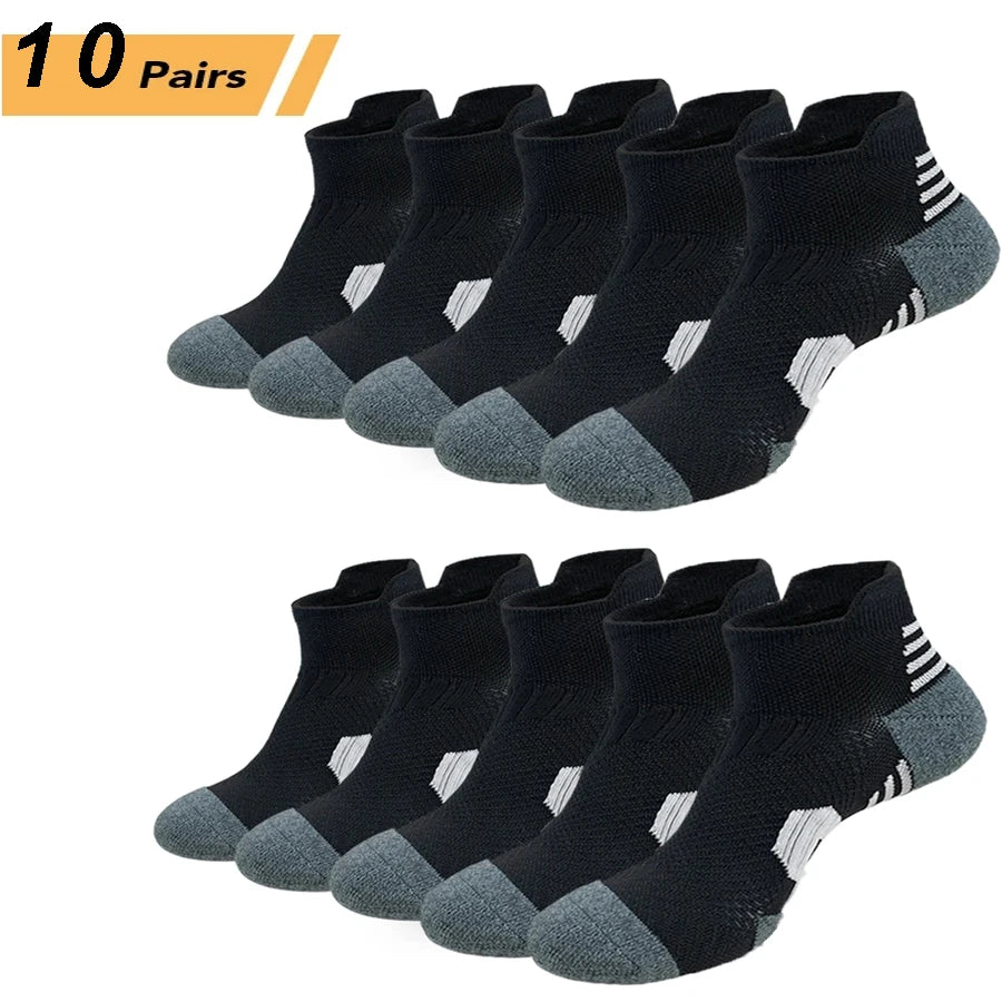 3Pair Professional Fitness Sports Socks Towel Bottom Non-Slip Running Socks Men Women Short Quick-Drying Basketball Training Sox