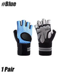 Men's and Women's Half Finger Cycling Gloves Anti Slip and Breathable Cycling Accessories Gym Exercise Wristband Gloves