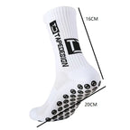 1/4/6 Pairs of Size 36-40 Children's and Women TC Mid Tube Glued Football Non Slip Socks for Sports Training and Competition