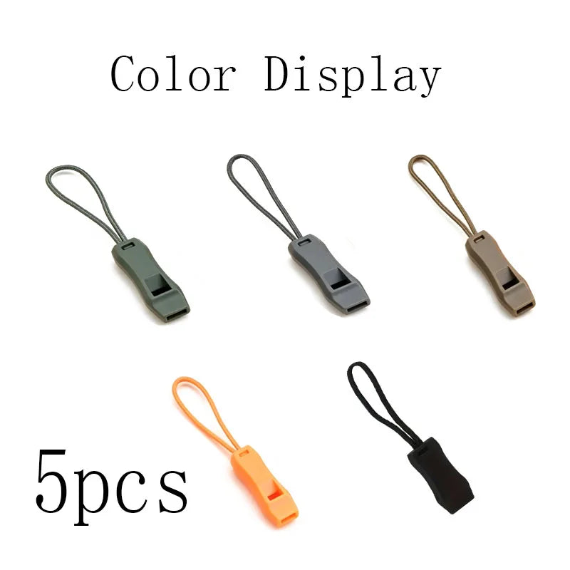 5Pcs Portable Emergency Survival Whistles With Braided Lanyard Outdoor Camping Hiking Safety Signal Whistle Multi Color