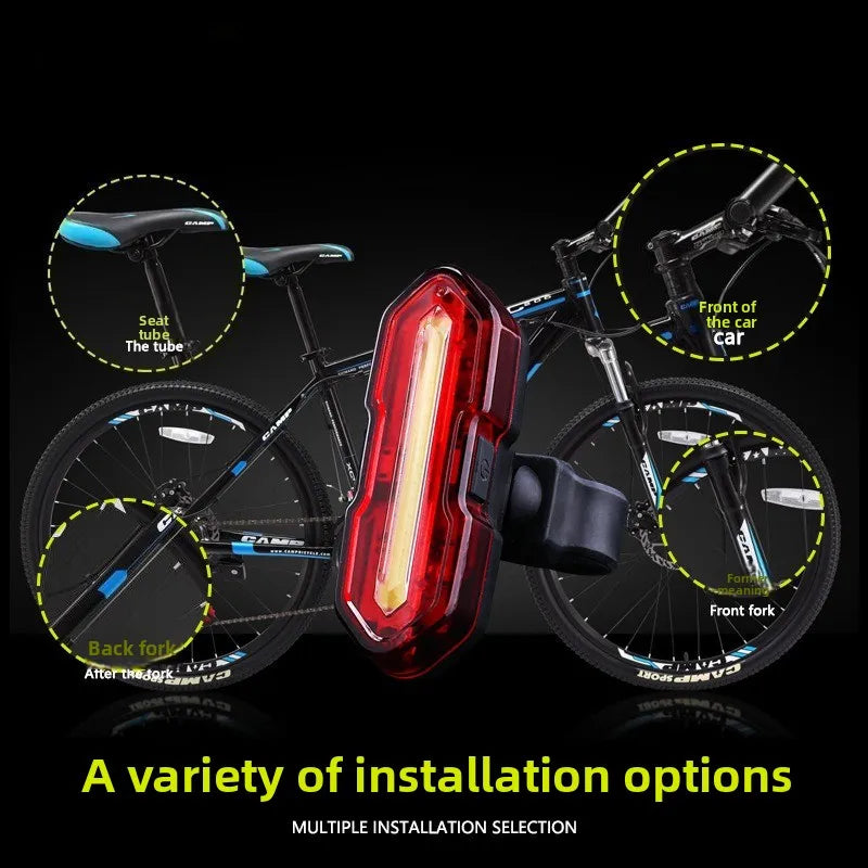 Bicycle Taillight USB Rechargeable MTB Road Bike Light Waterproof Cycling Rear Light 5 Modes LED Night Riding Bike Accessories
