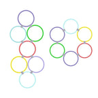 Outdoor Funny Physical Training Sport Lattice Jump Ring Set Game 10 Hoops 10 Connectors for Park Football Training Supplies