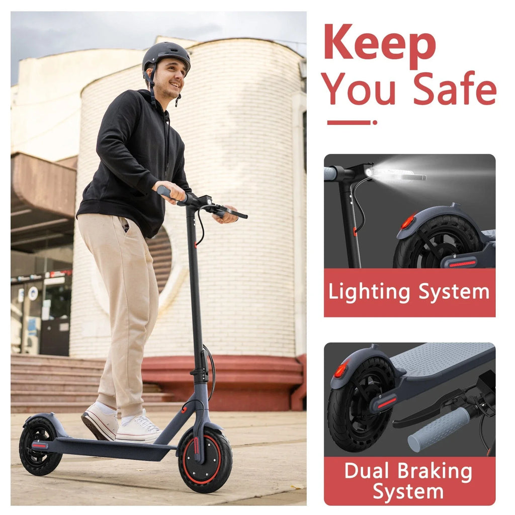 LADPED Electric Scooter 350W 19mph Max Speed Smart APP Control Scooter Shock-absorbing Anti-skid ‎8.5 inches Folding Waterproof E-Scooter